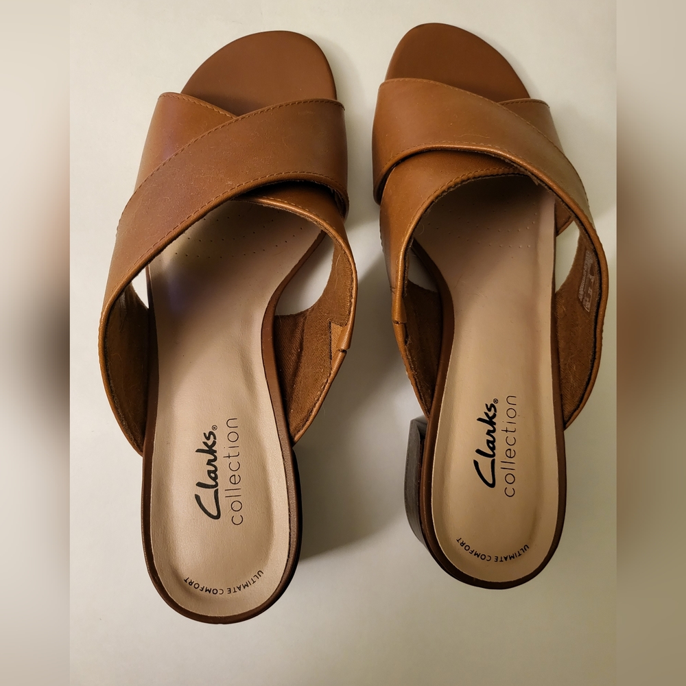 Clarks Caroleigh Erin Tan Leather size 8W